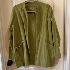Soft Surroundings Olive Green Top